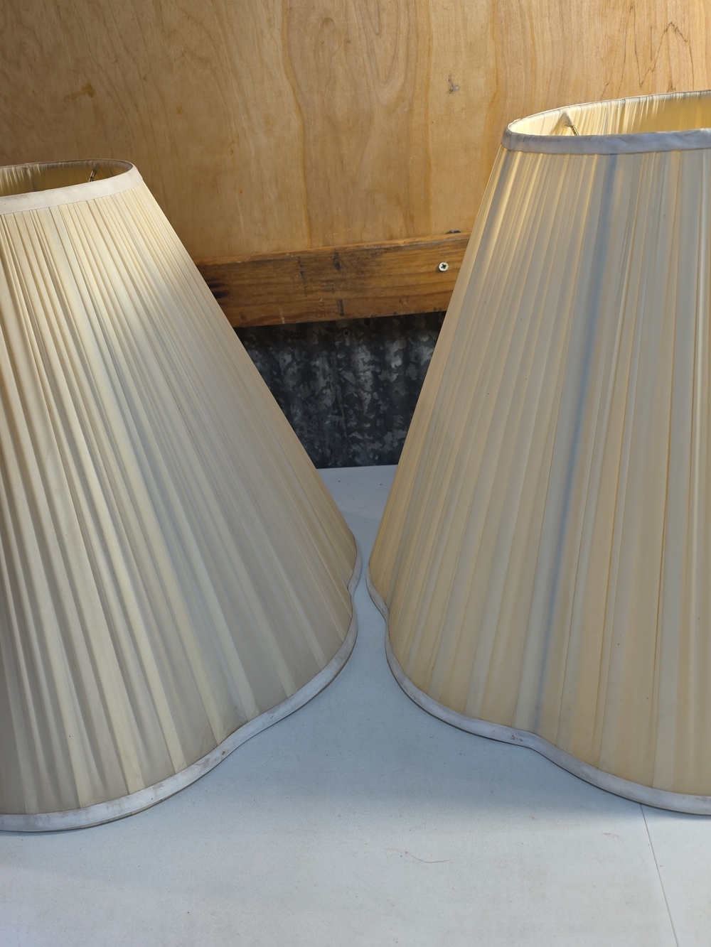 Cream Pleated Lamp Shade Pair - Classic Neutral Lighting